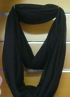 Plain Black Snood Scarf