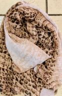 Brown Snake Skin Print Scarf