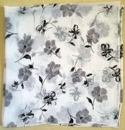 Black White Flower Print