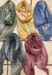 Multi-Colour Striped Scarf