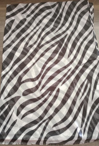 Ladies Black White Zebra Scarf