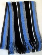 Blue Striped Men's Scarf