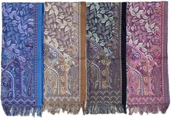 Grey Paisley Scarf