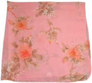 Peach Floral Scarf