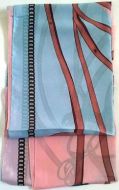 Pink Belt Print Silk Scarf