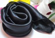 Plain Black Silk Neck Scarf